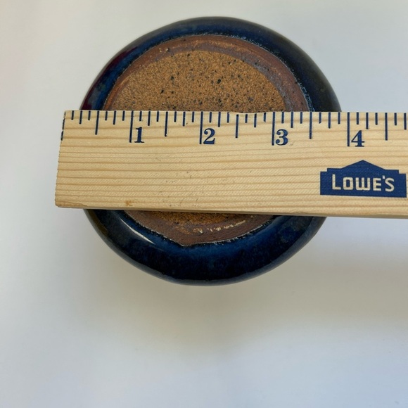 Blue and Brown Studio Pottery Small Vase - Picture 4 of 5